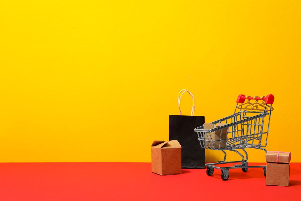 Concept of shopping, space for text