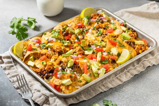 Homemade Vegan Loaded Sheet Pan Nachos