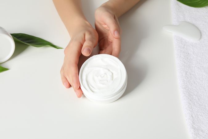 Concept of skin and body care, cream cosmetic