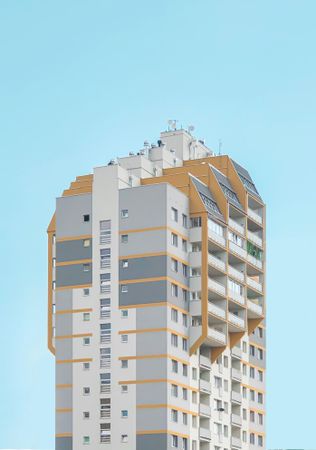 High-rise building under blue sky