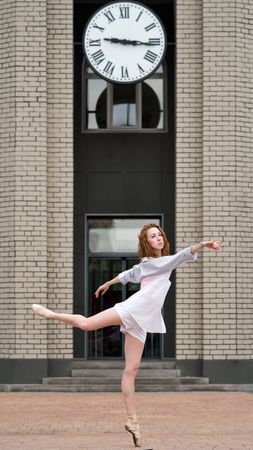 Ballet dancer outdoors