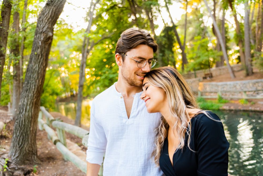 Man and woman hugging each other outdoor