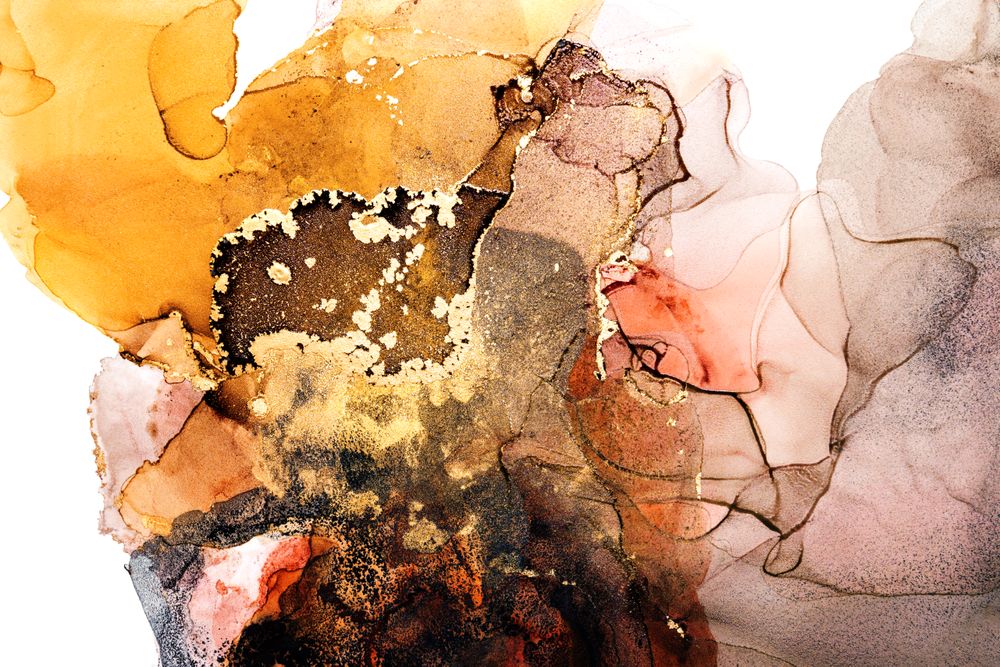 Modern brown fluid art