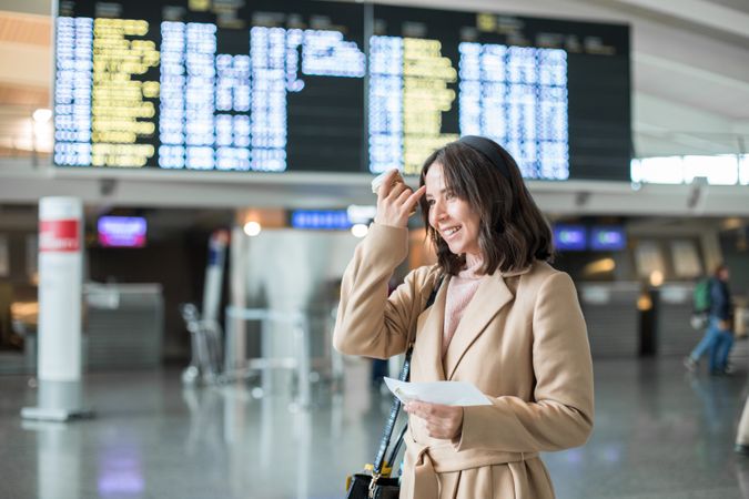 Woman standing in airport