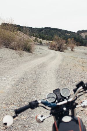 motorbike on countryside road