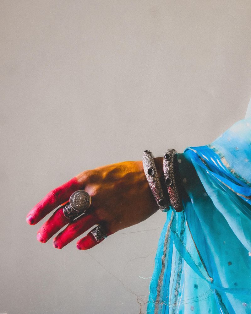 Person's had painted with henna