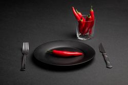 Dinner from hot peppers