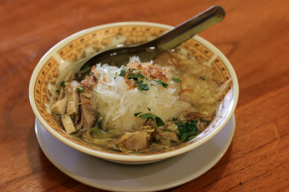Soto Ayam Kampung, Soto Boyolali Indonesian Soup from Central Java with Rice Noodle
