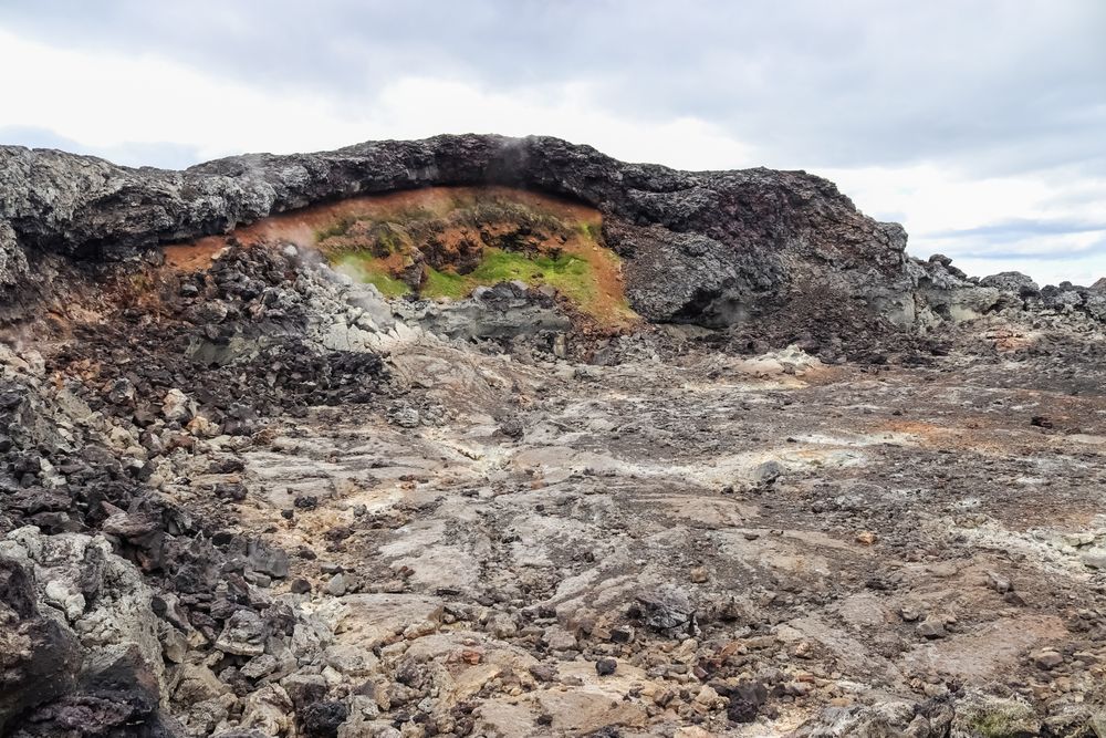 Rocky area with a hole in it