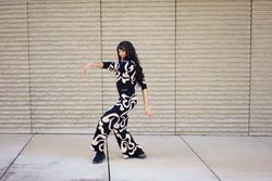 Artist performing a modern dance in the city