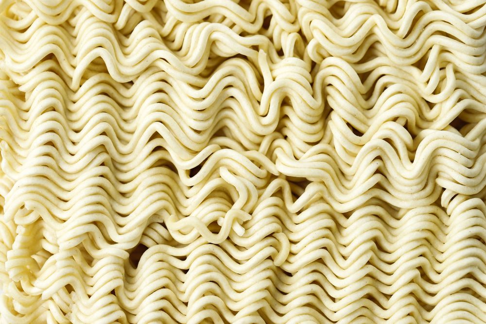 Dried Asian Instant Noodle Texture