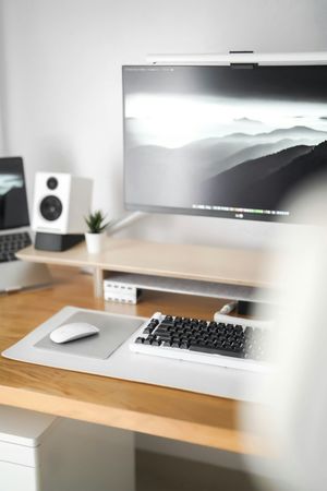 Minimalist Home Office Computer Desk Setup