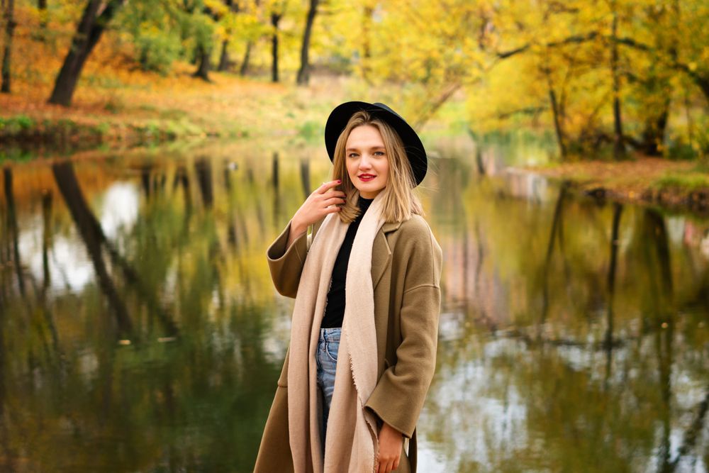Woman during autumn season