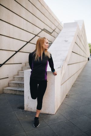 Woman doing some elongation exercises