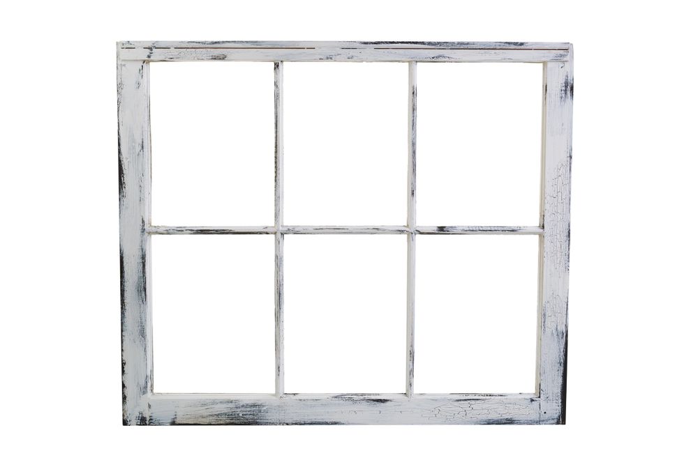 Antique window on plain background