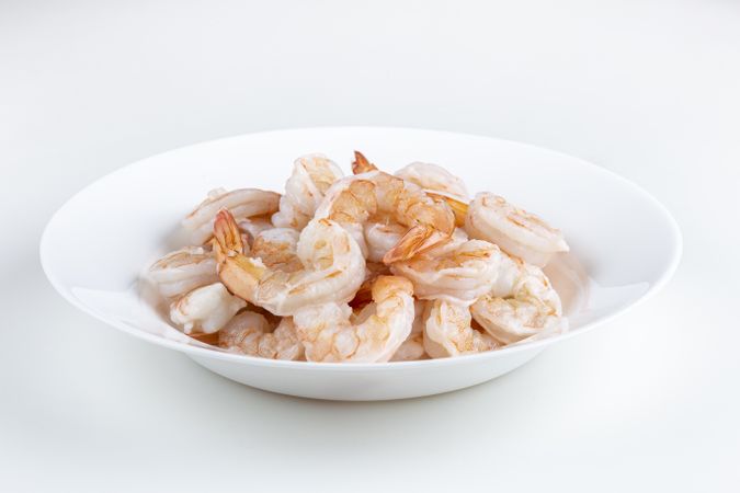 Fresh raw prawns