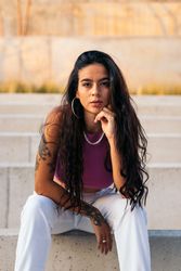 Portrait of a young latina woman