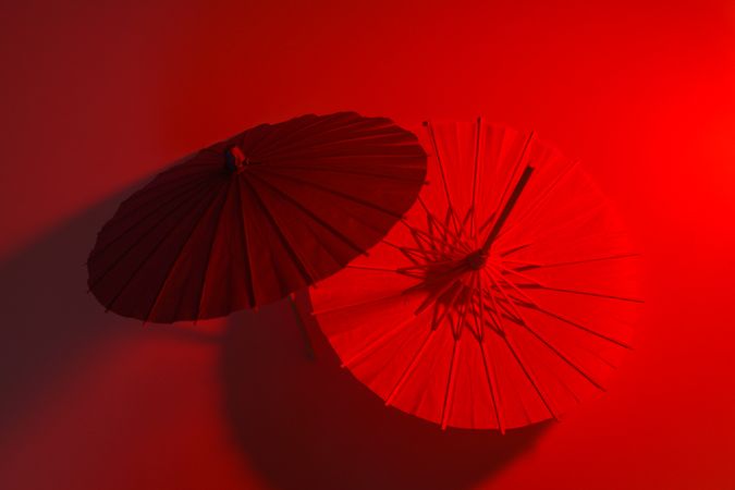 Traditional japanese umbrellas, traditional japanese accessories concept