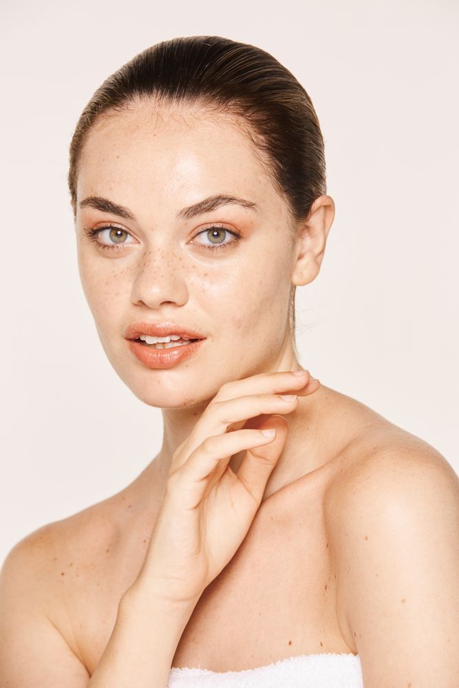 female demonstrating natural beauty