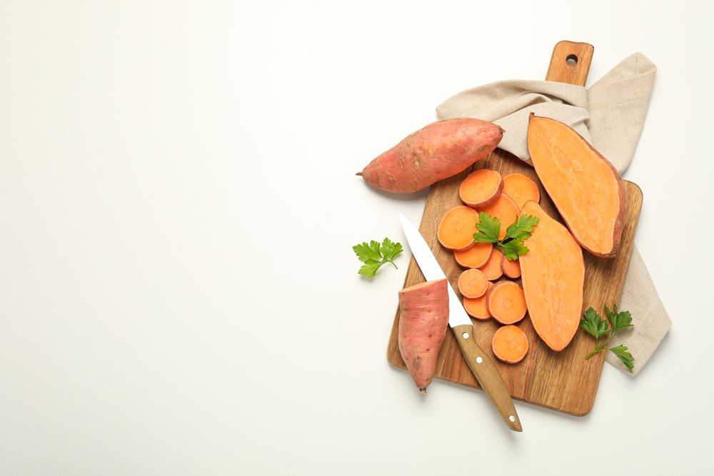 Sweet potato, concept of healthy food, vegetables