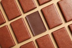 Concept of tasty food, chocolate, top view