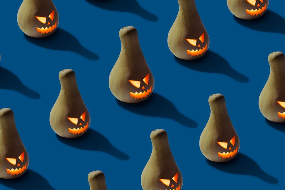 Halloween pumpkin candle