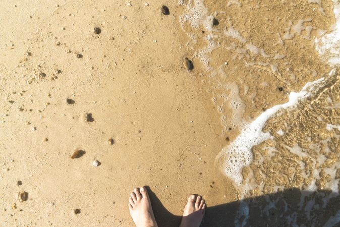 Shot of feet on the beach