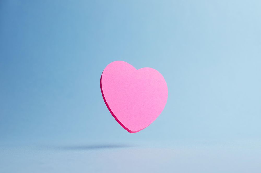 Gradient Heart Sticky Notes