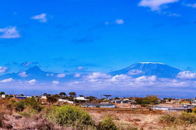 Mount Kilimanjaro Landscapes Highway Road Kimana Emali Oloitokitok Kenya Tanzania