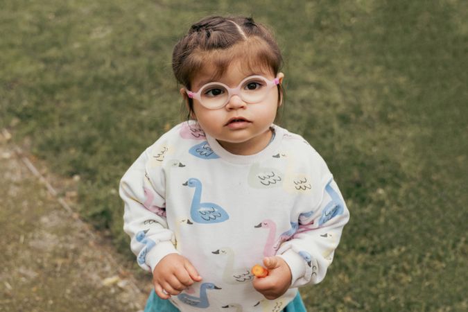 cute little girl in eyeglasses