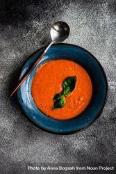 Top view of traditional tomato soup Gazpacho 4NEko9