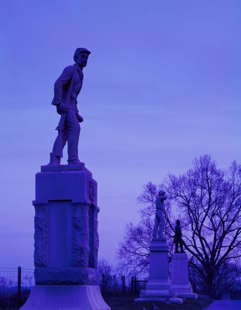 Antietam Road statues at Antietam National Battlefield, Sharpsburg, Maryland