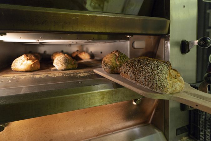 Process of baking crunchy bread