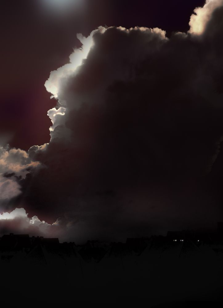 Gloomy dark clouds