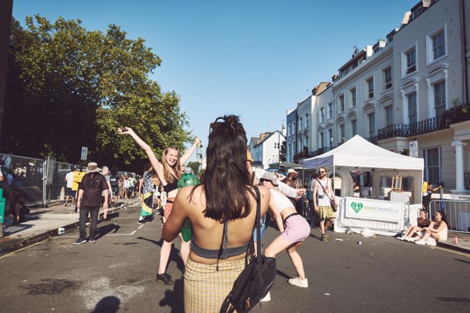 London, England, United Kingdom - August 25th, 2019: Women dancing at Notting Hill Car