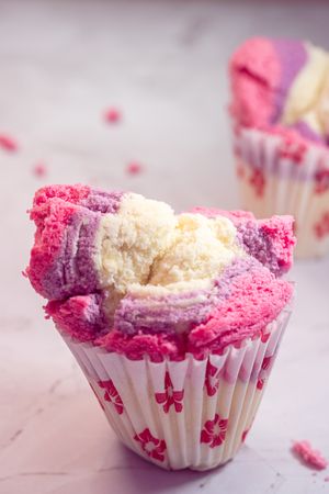 Bolu kukus, steamed spoke cup cake from indonesia