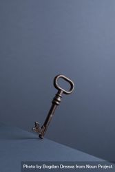 Vintage key over dark background bYgm95