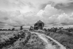 Monochrome landscape in Bali