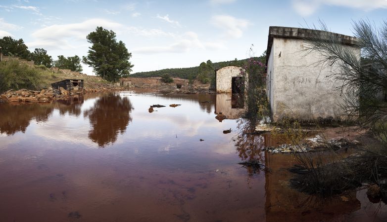 Abandoned buildings in Rio Tinto