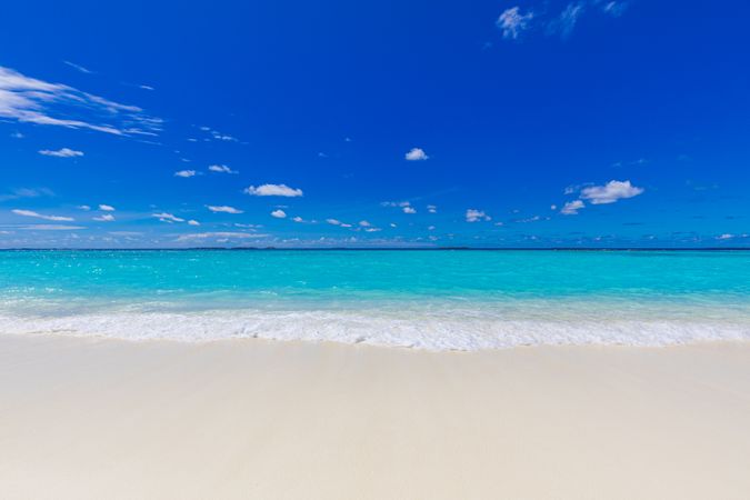 A clear blue beach
