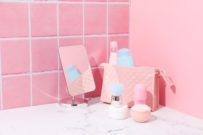 Toilet bag for different toilet and self care accessories