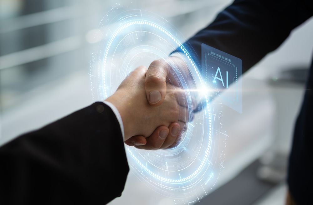 AI-powered handshake business agreement