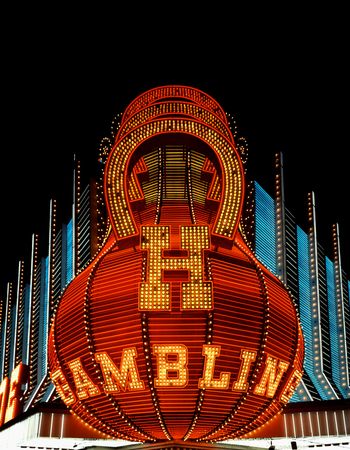 The Horseshoe Casino's neon sign, Las Vegas, Nevada