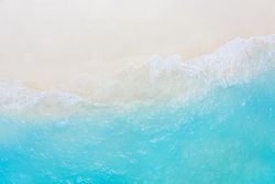 Aerial shot of beach