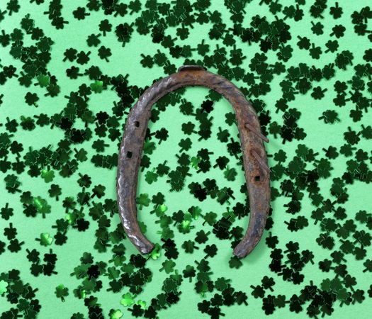 St Patrick’s with lucky horseshoe and shamrocks