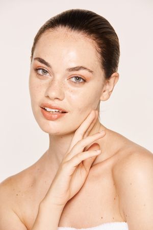 female demonstrating natural beauty