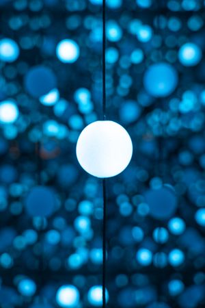 Garlands with blue lights