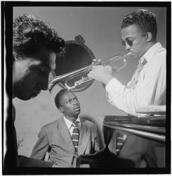 New York City, New York, USA - Sept 1947: Portrait of Howard McGhee and Miles Davis 4BJGe4
