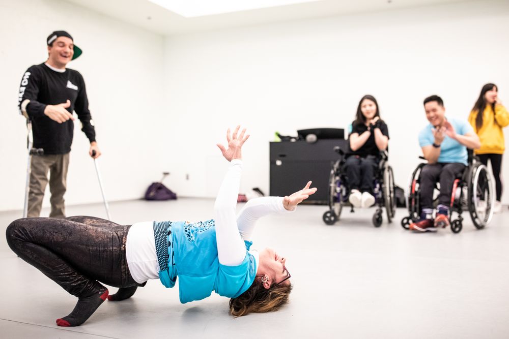 MONTREAL, QUEBEC, CANADA – April 14 2019- Dancers with and without disabilities, in a class by Luca