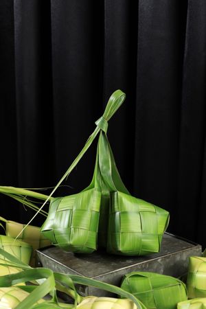 Ketupat Lebaran Shell Made from Coconut Leaf.